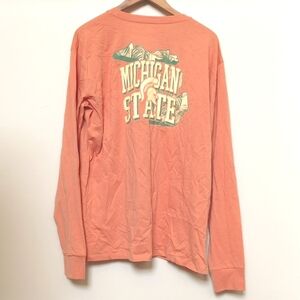 Michigan State Spartans Women's XL Long Sleeve 100% Cotton Top T Shirt NEW CUTE